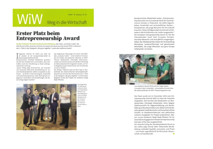 2025_12 Weg in die Wirtschaft Entrepreneurship Award